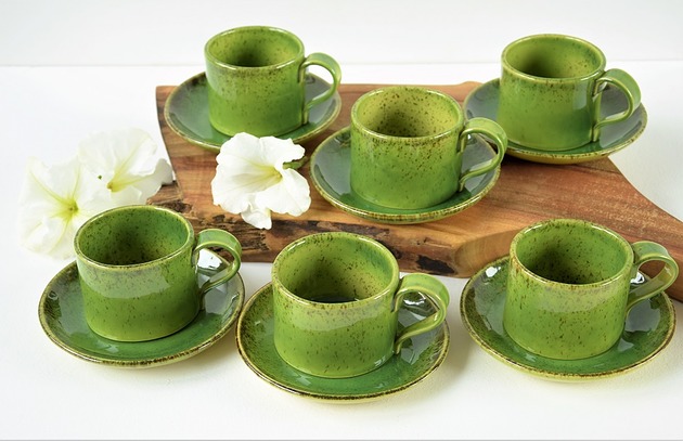 Filiżanka ceramiczna za spodkiem ZESTAW Ceramika Tyka