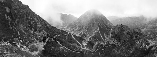 Tatry #5 panorama b&w Przemaski