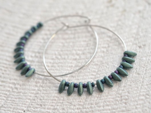 Silver hoops Made by Magda
