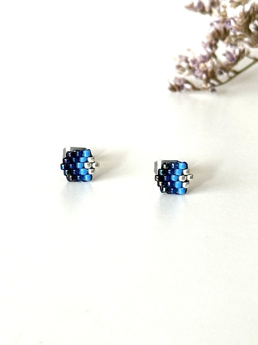 kolczyki szklane Kolczyki sztyfty z koralików