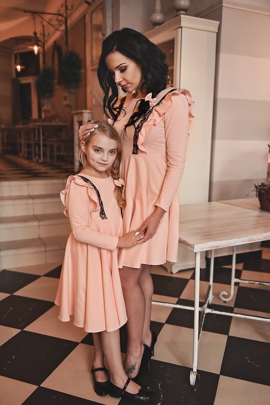 Komplet Sukienek "Mama i Córka" LM46/2 LATORI
