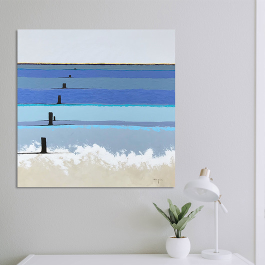 Obraz 80 x 80 cm SEA, farby akrylowe na płótnie Beata Jarecka