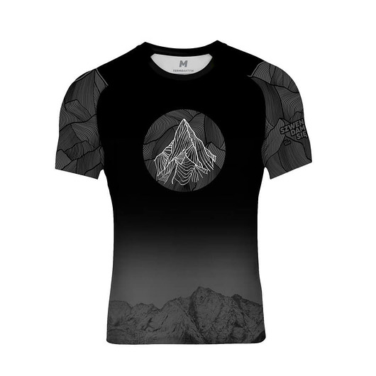 t-shirty męskie Koszulka termoaktywna męska GÓRY czarna