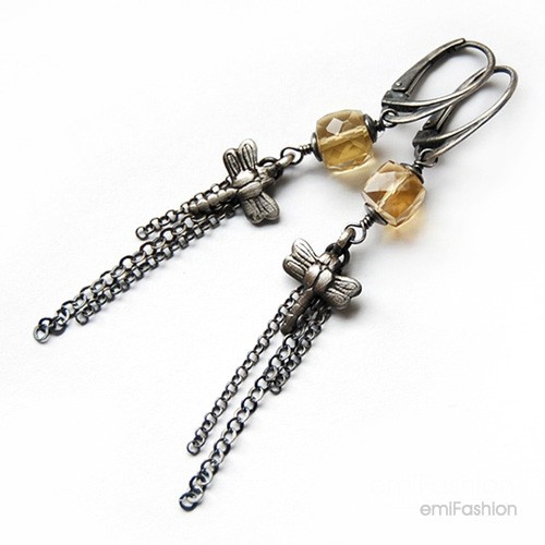 Ważki przy Cytrynie MAREMI Jewelry