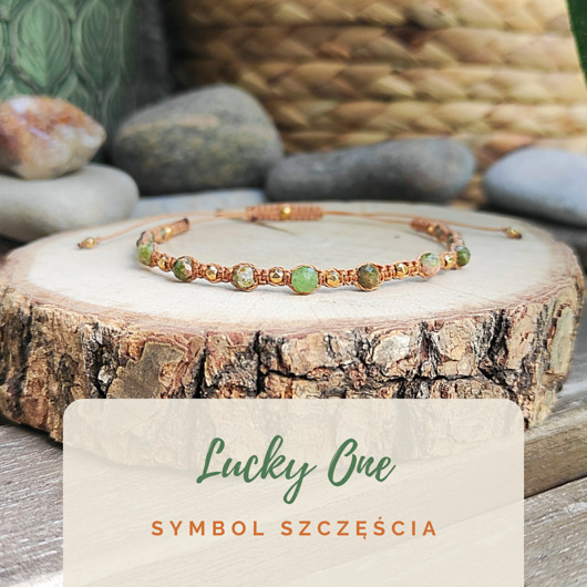 bransoletki z kamieni naturalnych Bransoletka Lucky One z unakitem