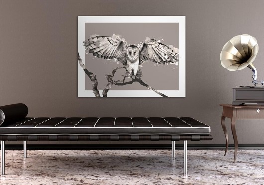 OBRAZ NA PŁÓTNIE -  80x60cm OWL LUdesign gallery
