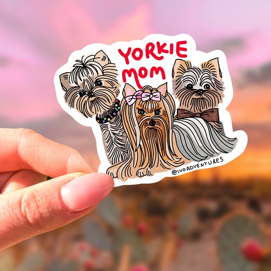 naklejki i wlepy Naklejka - Yorkie Mom