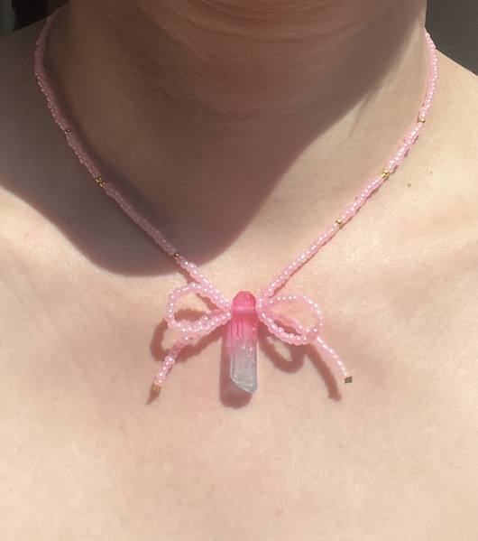 chokery Choker kolardka kwarc rozowy