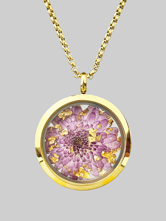 wisiory Chryzantema LISTOPAD wisior