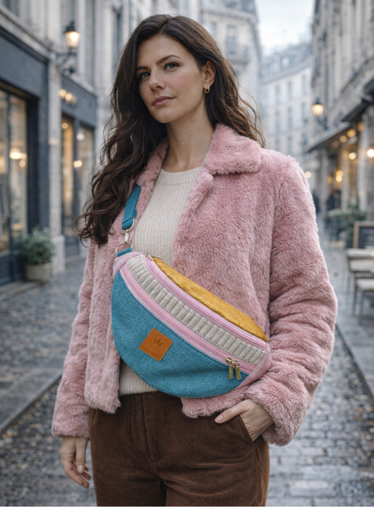 saszetka nerka Patchworkowa Nerka maxi Key West