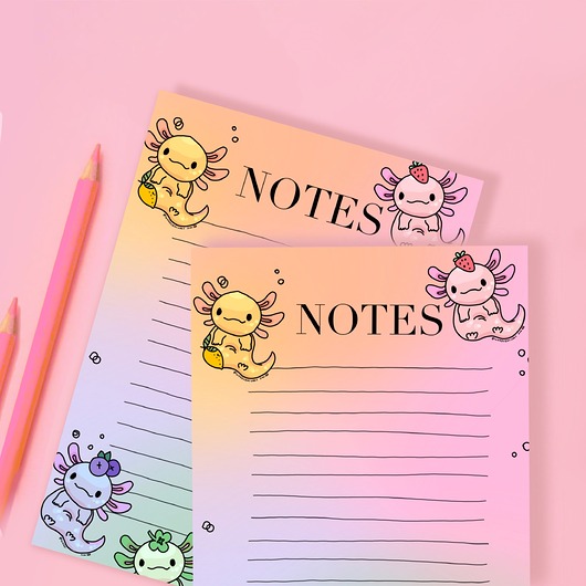 naklejki i wlepy Notes - Axolotle 