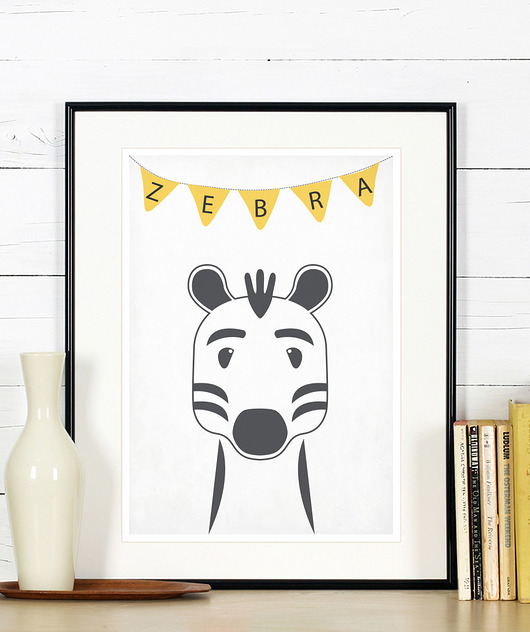 Plakat do pokoju dziecka - Zebra, A3 Galeria EMU