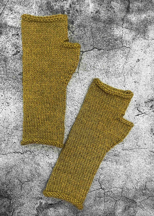 rękawiczki damskie Mitenki z wełny 100% baby alpaca oliwka