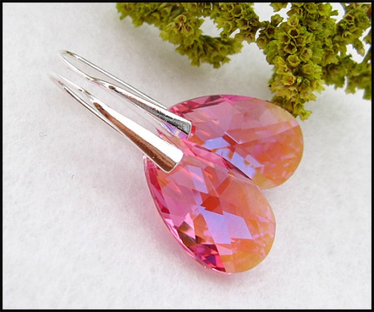 LUXURY- kryształ Swarovski Migdał Rose Glacier Blue Little Dreamer