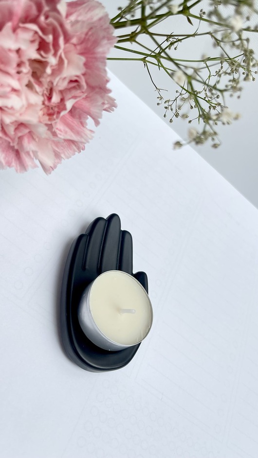 świeczniki i świece Mini podstawka pod tealight / czarna