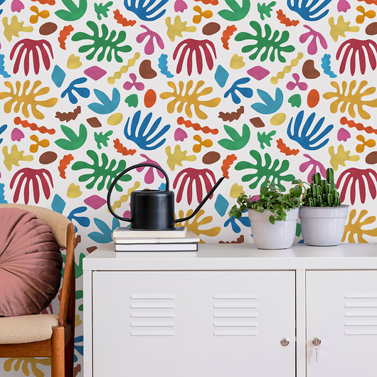 tapety i naklejki ścienne Powtarzalny szablon malarski / MATISSE FLORAL ABSTRACT
