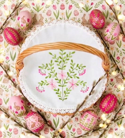 koszyki wielkanocne Serwetka do koszyka Wielkanocnego BUKSZPAN owal