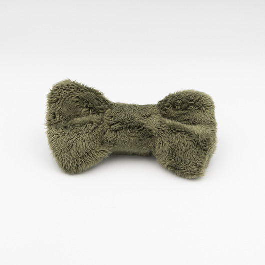 muszki i krawaty Mucha Fluffy Olive Green
