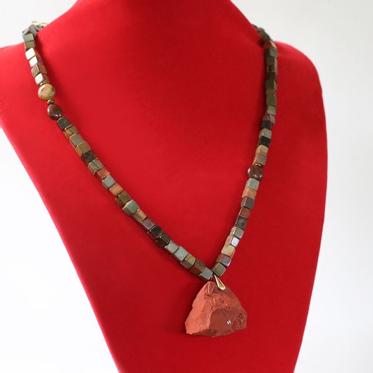 biżuteria męska Naszyjnik z Jaspisami - Moc uziemienia