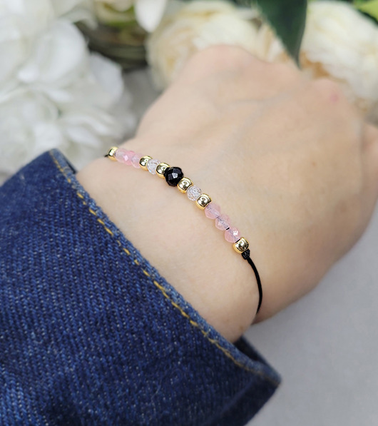 bransoletki z kamieni naturalnych MIŁOŚĆ i ochrona z Turmalinem