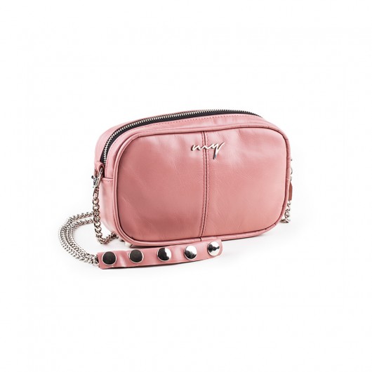 Torebka skórzana pudrowa mini listonoszka MyBag