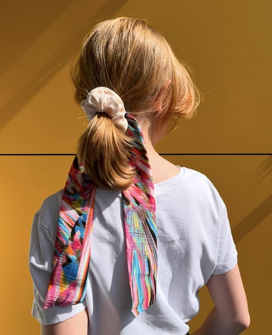 gumki do włosów Scrunchie Orella z szarfą