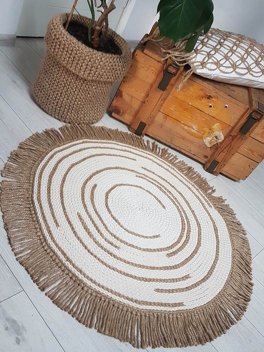dywany Dywan Natural ze sznurka bawełnianego i jutowego