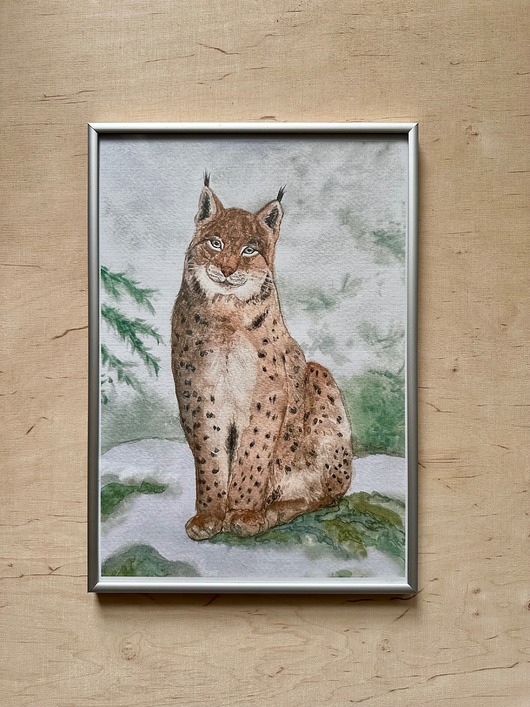 grafiki i ilustracje Plakat Ryś