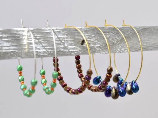 Silver hoops Made by Magda