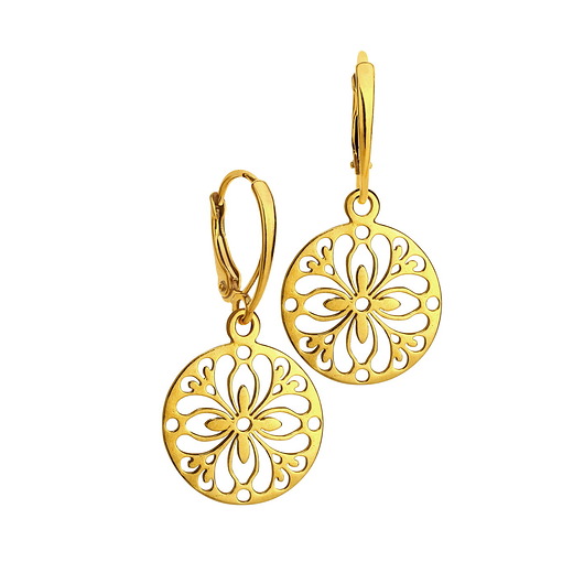 KOLCZYKI  ROZETKI  SREBRO POZŁACANE KZ6b Coccola JEWELLERY