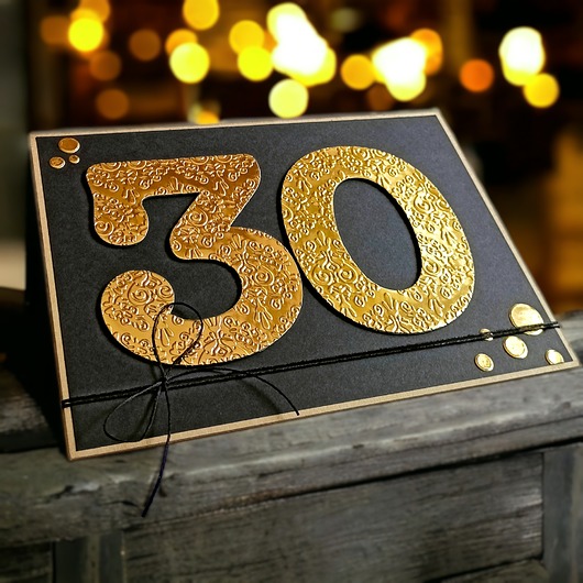 kartki scrapbooking KARTKA A5 z Twoimi życzeniami : glam : 30 urodziny