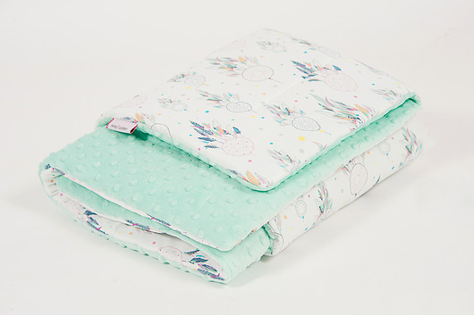 Mięciutki kocyk minky - m. łapacze snów- 75x100 Minky and Cotton