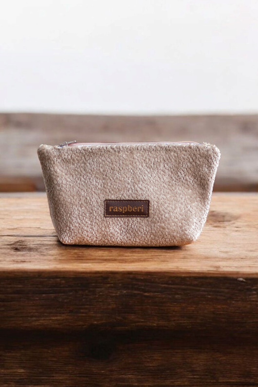 kosmetyczki Kosmetyczka MIDI beżowy baranek