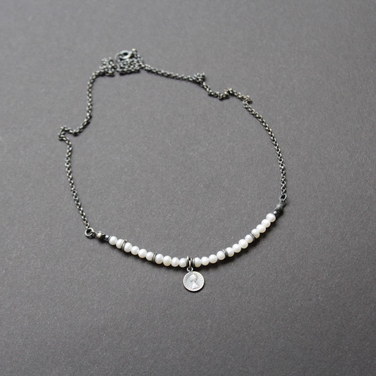 wisiory Naszyjnik perły na surowo II