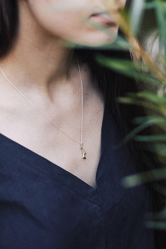 wisiory WAVES long / silver necklace