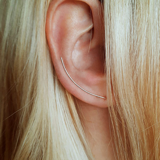 nausznice Kolczyk- nausznica  LINIA srebro komplet