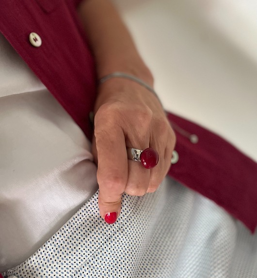 pierścionki srebrne Pierścionek z wymiennym oczkiem