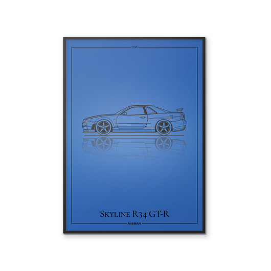 Plakat Motoryzacja - Skyline GT-R Peszkowski Graphic