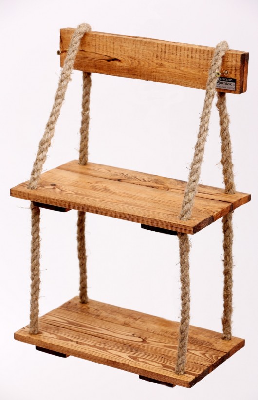 przechowywanie - różne Półka wisząca na linach