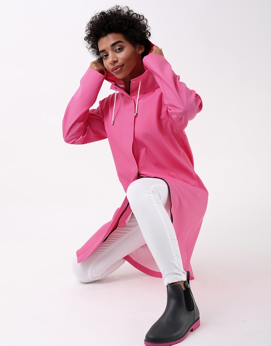 kurtki damskie VANNSKJOLD kurtka przeciwdeszczowa TREND hot pink