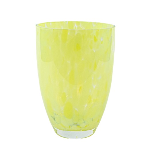 wazony Wazon szklany cytrynowy, duński design, lata 70, produkcja: Dania