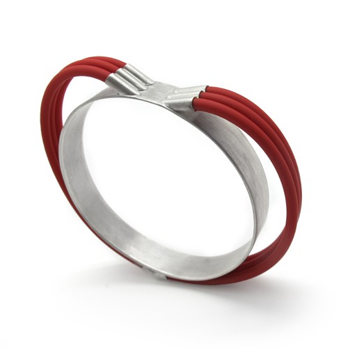 Rubber Heart Red-bransoleta Wierzbanowska