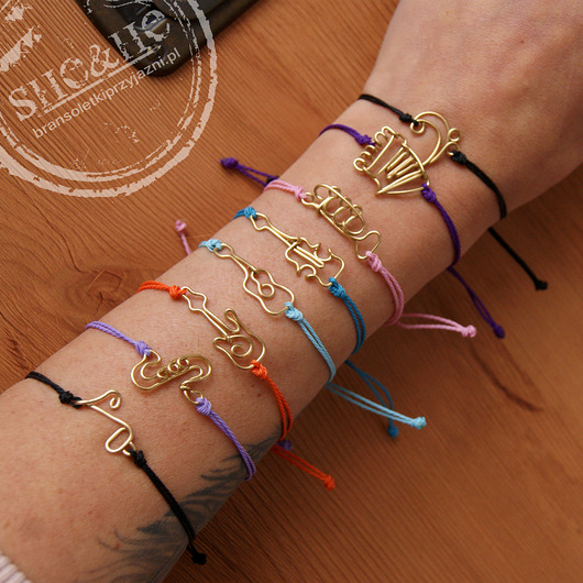 bransoletki na sznurku BRANSOLETKI muzyczne