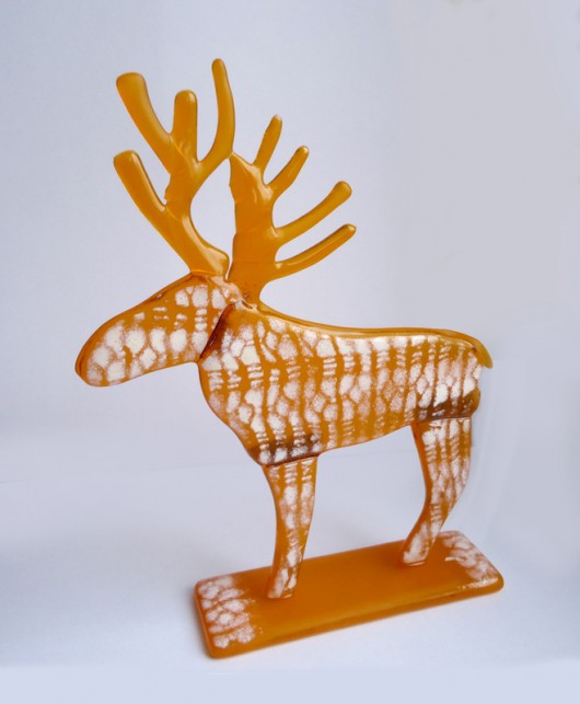 reniferek POMARAŃCZOWY Borowska Glass Design