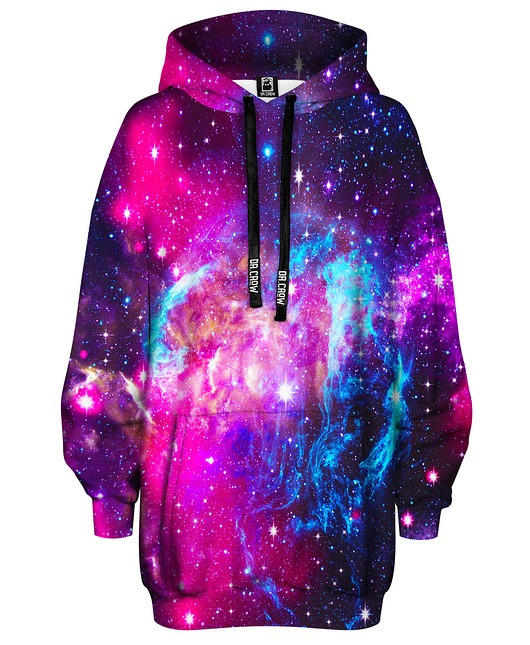 bluza z kapturem damska Bluza Oversize Tunika DR.CROW Galaktyka