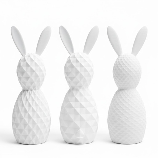 ozdoby wielkanocne Biały Królik Figurka Stojąca 3SZT Dekoracja Wielkanocna Zając do Koszyka