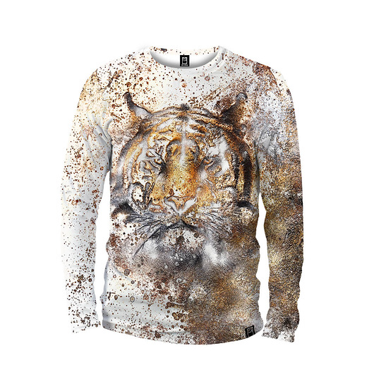 bluzy męskie Koszulka Longsleeve Męska DR.CROW Gold Tiger