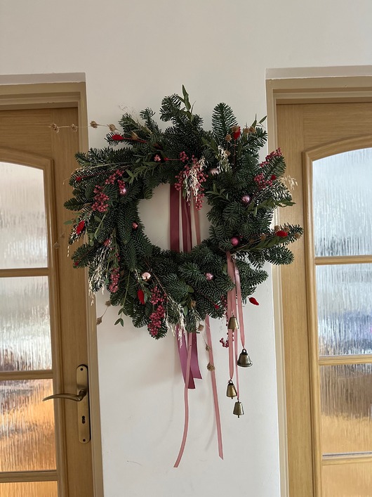 wianki bożonarodzeniowe Duży świąteczny wianek xxl