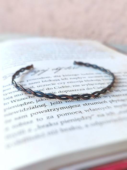 bransoletki - inne Miedziana Bransoletka Splot Przeznaczenia - Twoja Osobista Energia