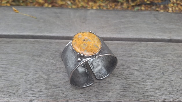bransoletki wire wrapping Szalony agat - bransoletka regulowana